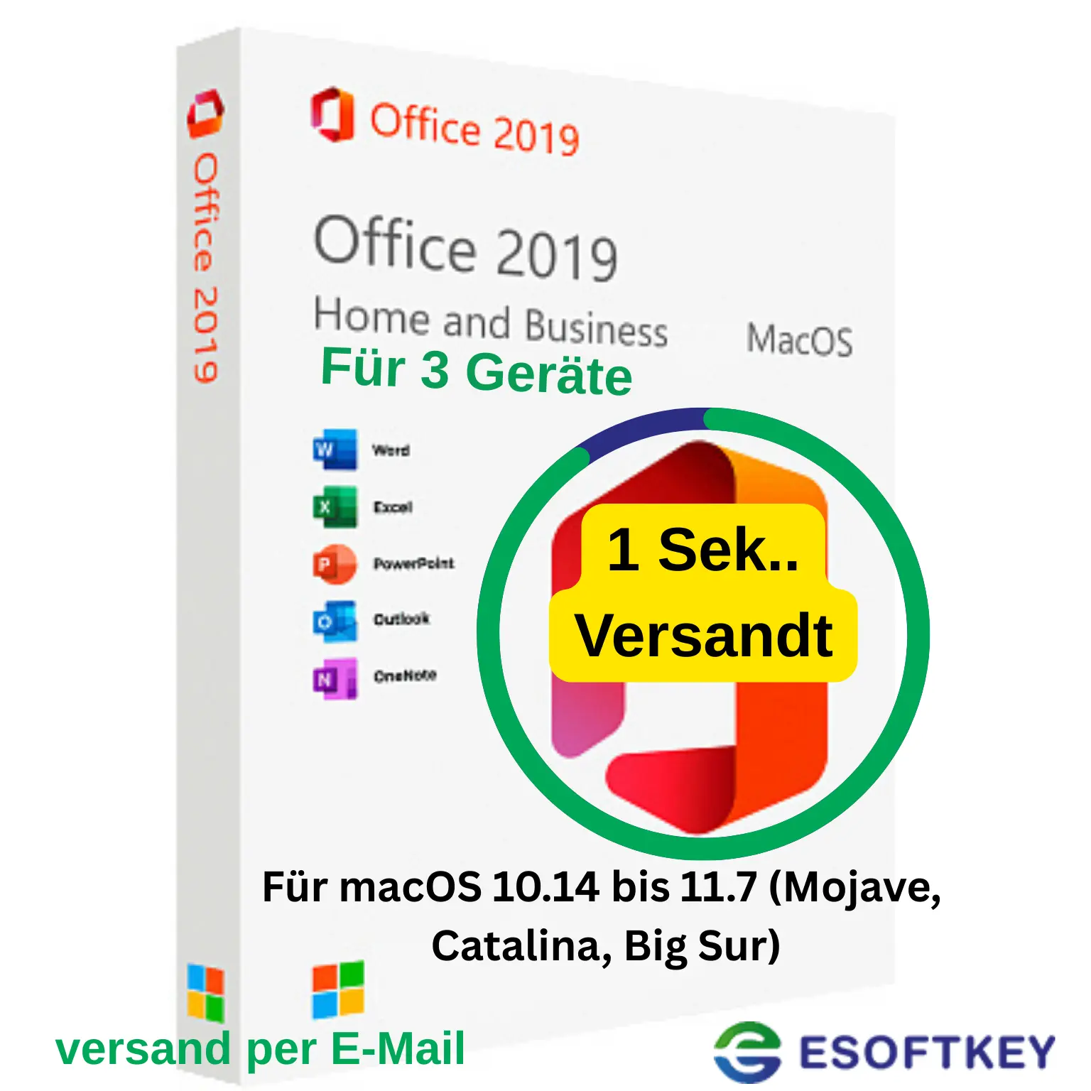 Microsoft Office 2019 Home & Business für 3 Macs