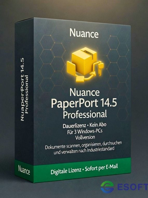 Nuance PaperPort 14.5 Pro Für 3 PCs | Key + Lifetime | Windows