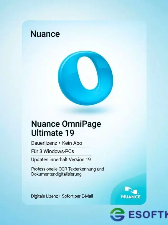Nuance OmniPage Ultimate 19 OCR für 3 PCs