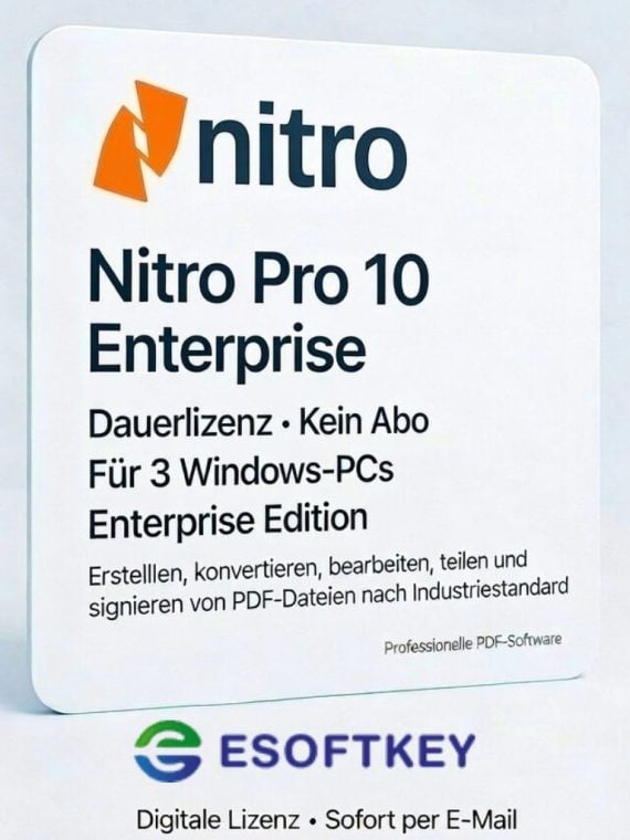 Nitro Pro 10 Enterprise Für 3 PCs | Lifetime Kein Abo