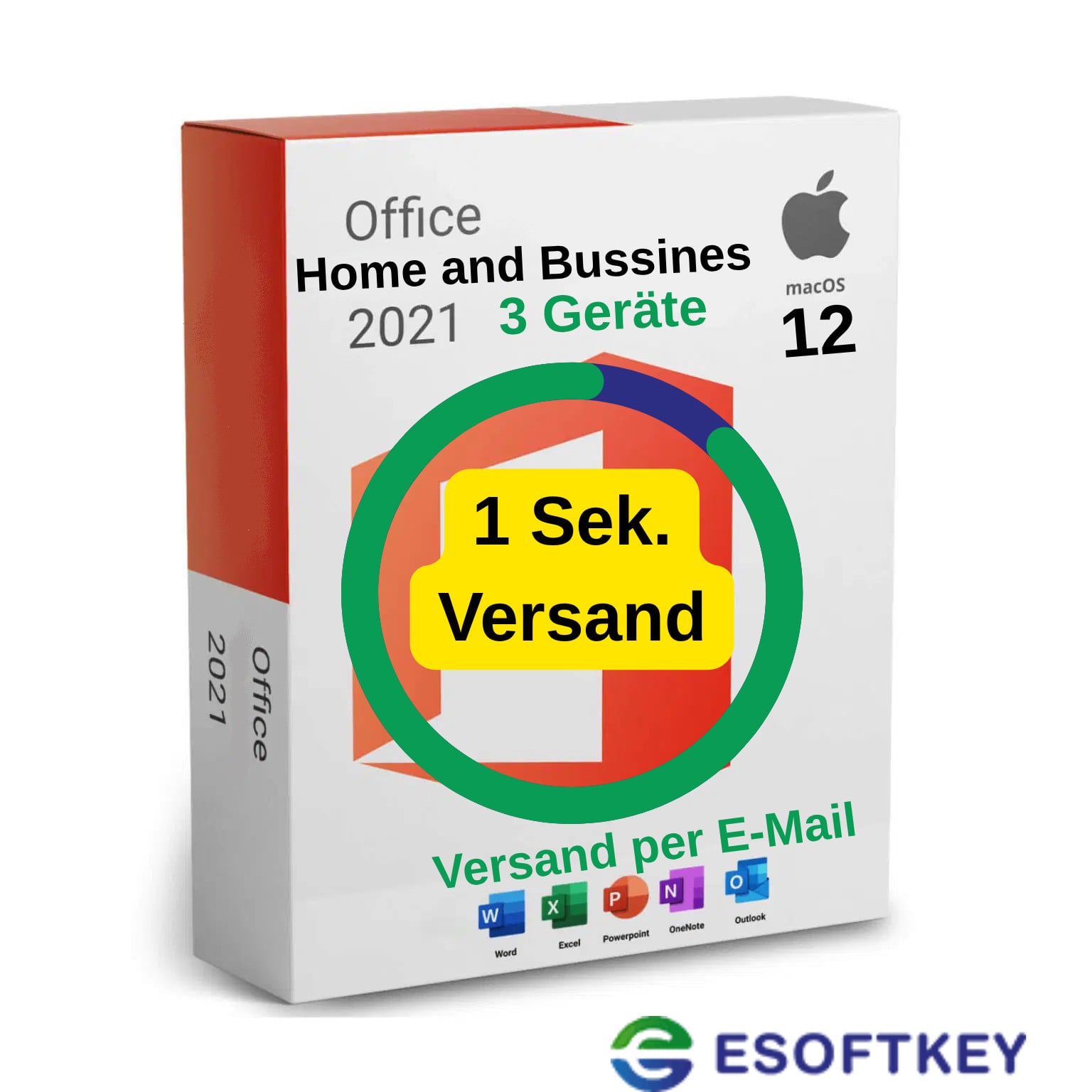 Microsoft Office 2021 Home & Business Für 3 MACs + Updates