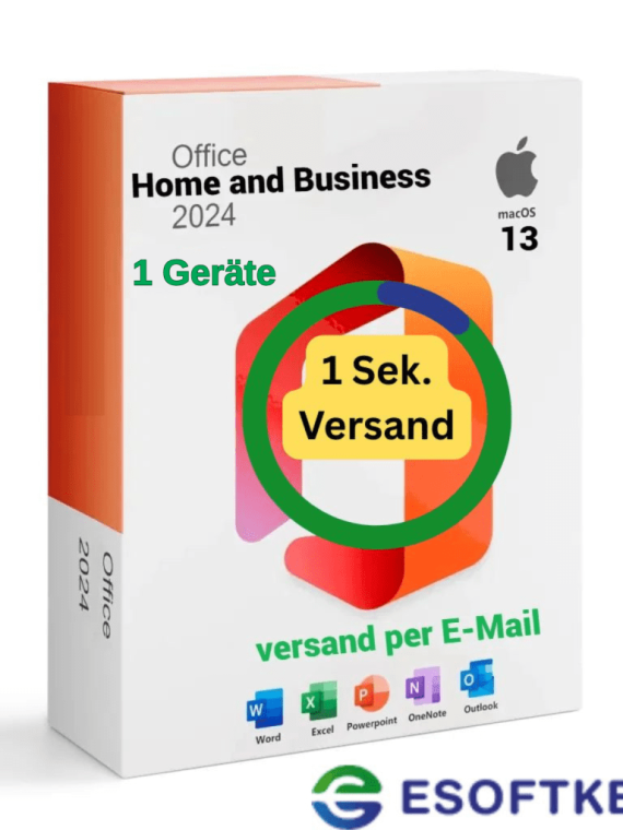 Microsoft Office 2024 Home & Business Für 1 MAC + Updates | Lifetime Kein Abo, Volumen App Aktivierung