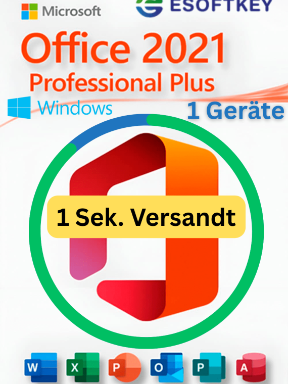 Microsoft Office 2021 Professional Plus Für 1 PCs Windows + Updates | Lifetime Kein Abo