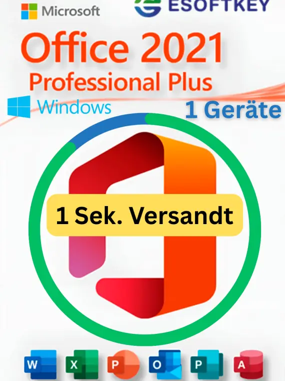 Microsoft Office 2021 Professional Plus für 1 PC